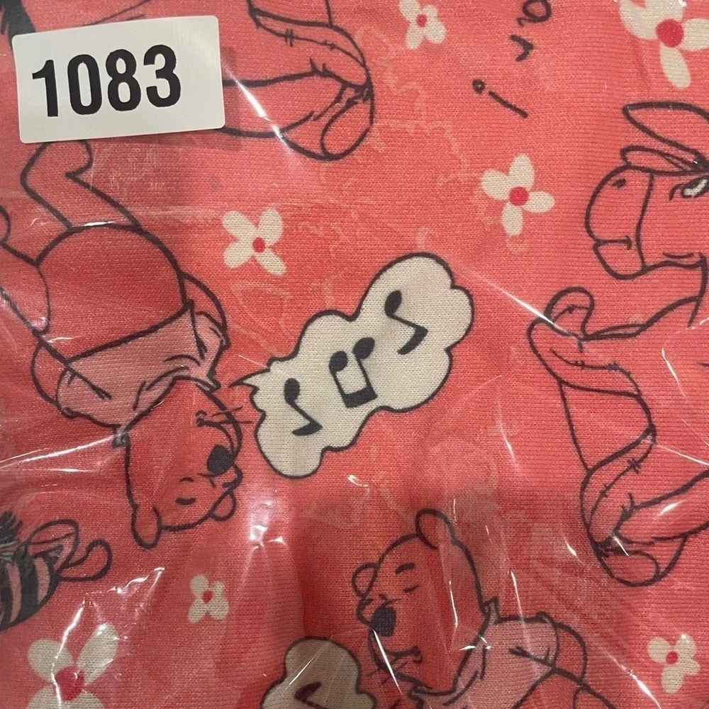 DISNEY Pajamas Size XS Pink Black Pull On Winnie the Pooh Pants Front Pockets - Picture 9 of 9